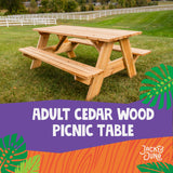 Adult Rectangular Cedar Picnic Table