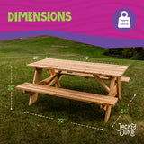 Adult Rectangular Cedar Picnic Table