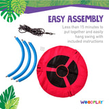 woodplay rope red swing playset accessories easy assembly attachment in 15 minutes