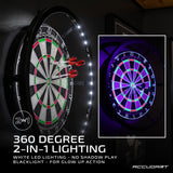 Nighthawk 2 in 1 LED/Blacklight Bristle Dartboard Surround Set