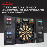 Titanium 5400 Electronic Dartboard with Integrated Cabinet