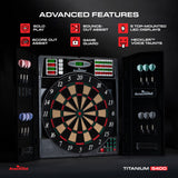 Titanium 5400 Electronic Dartboard with Integrated Cabinet