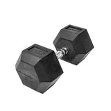Lifeline Fitness Hex Rubber Dumbbells - Multiple Weight Options