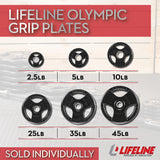 Lifeline Olympic Rubber Grip Plates