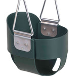 Jack and June Full Bucket Toddler Swing - 50" Chains - Green Toddler Playset Accessories Swing