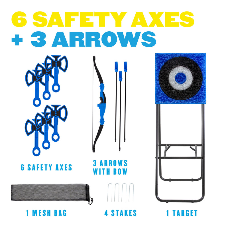 2-In-1 Axe & Archery Game Set