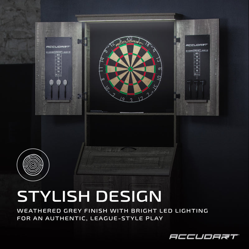 Accudart Standing LED Bristle Cabinet Set