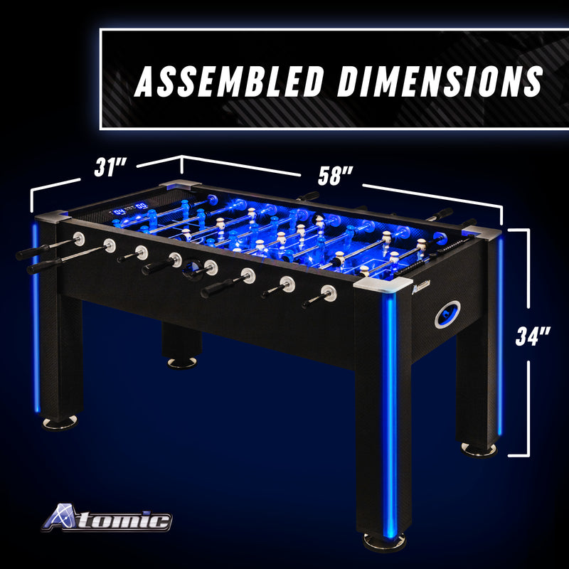 Azure 56" LED Light Up Foosball Table