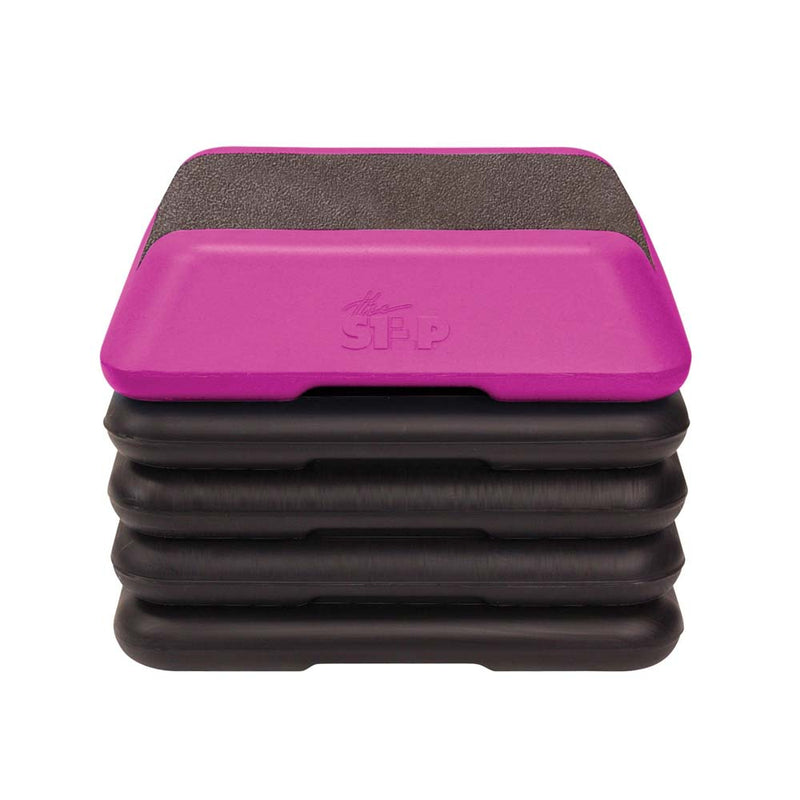 The Step Adjustable High Step Aerobic Platform with 4 Risers - Made in the USA - Pink