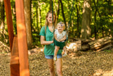 Jack and June Full Bucket Toddler Swing - 50" Chains - Green Toddler Playset Swing