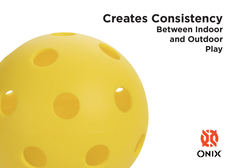 ONIX Fuse Indoor Pickleball Balls (3 Pack) - Creates Consistency Between Indoor and Outdoor Play